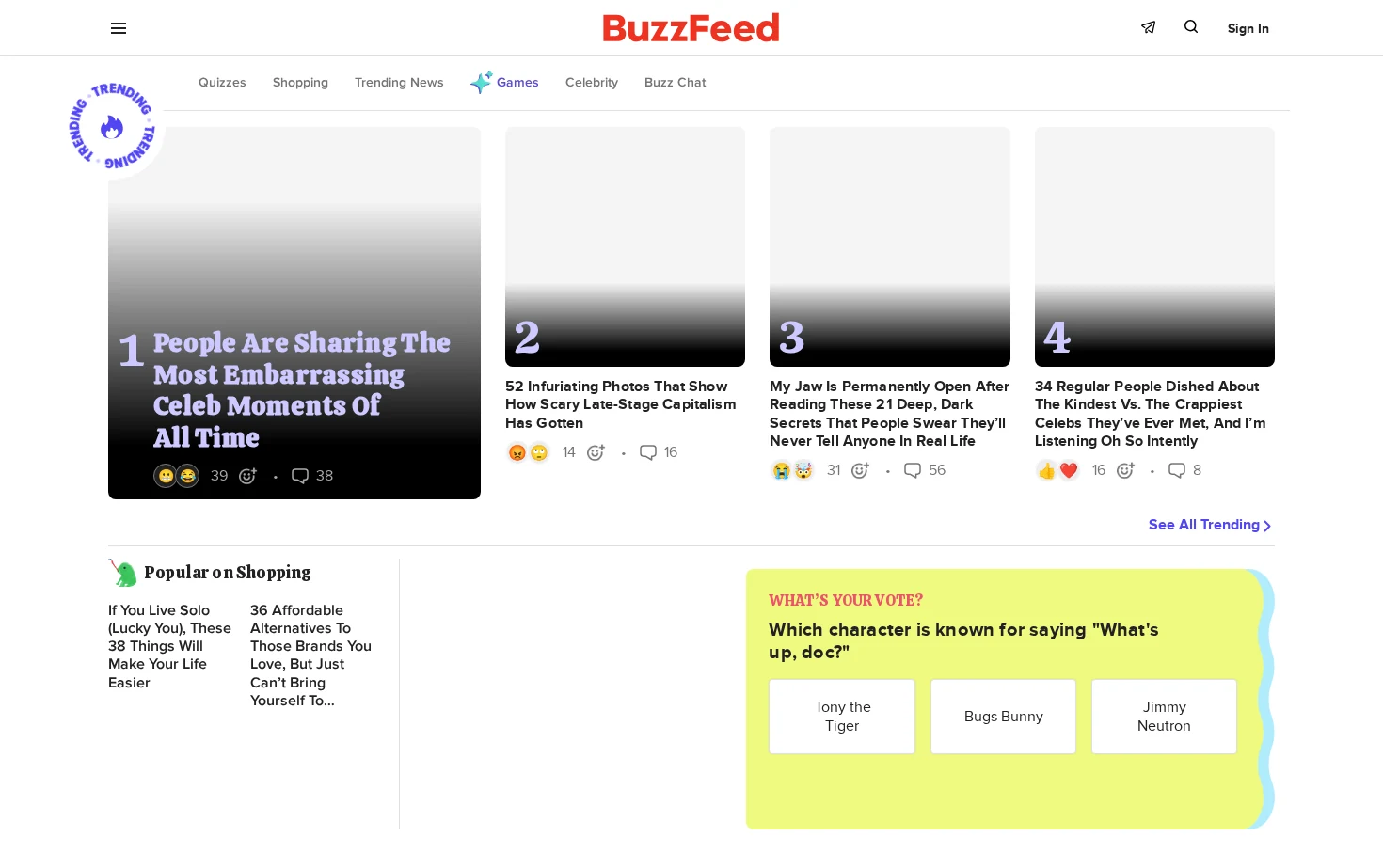 BuzzFeed 页面快照